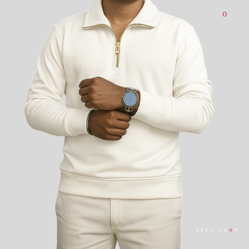 Premium half-zip knitted sweater