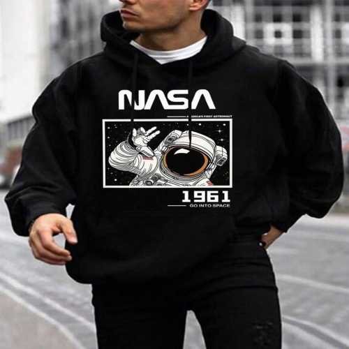 Print Color Premium Hoodie for Men – Casual Streetwear (black)