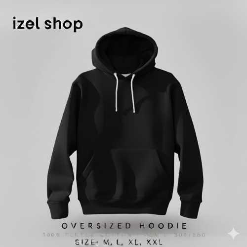 Solid Color Premium Hoodie for Men – Casual Streetwear (black)